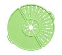 ECMQS Cache-pots en silicone multi-usages Vert | Protection anti-éclaboussures en silicone, écran anti-éclaboussures pliable, couvercle de poêle, accessoires de cuisine pour
