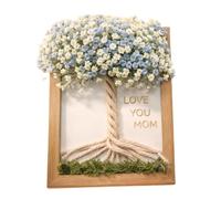 ECMQS Cadre en bois avec texte interchangeable pour photos, A