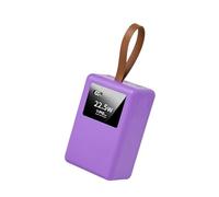 ECMQS Capacity 21700 Boîte de secours avec vis de fixation Violet | Batterie haute capacité 21700 DIYer Assemblée avec vis Fixation Affichage numérique pour téléphones et appareils mobiles