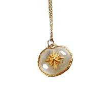 ECMQS Chaîne de clavicule tendance avec pendentif céleste transparent soleil étoile amour collier accessoires inspiré des célestes chaîne de perles pour offrir en cadeau