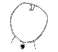 ECMQS Collier gothique en forme d ' épine et d ' épée en forme de cœur, pendentif en acier inoxydable, bijoux de cou, pour