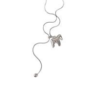 ECMQS Collier superposé Zodiacal Cheval | Collier rétro symbolique pour représentation, accessoire de bijoux tendance pour elle