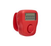 ECMQS Compteur Numérique Portable Ergonomique Sport Quotidien Rouge | Compteur de clics rechargeable par USB, petit écran LCD numérique, à des fins éducatives