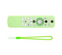 ECMQS Coque en silicone pour télécommande HTRU33G avec cordon Vert brillant | Absorbe les chocs, protections pour un usage domestique, résistant à l'eau, aux taches et aux déversements dans un