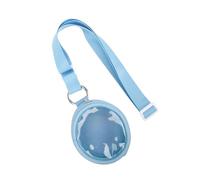 ECMQS Coque Paradis avec fenêtre transparente S ky Blue, C | Construction en nylon, sangles réglables pour un transport facile, coins renforcés et couche intérieure douce
