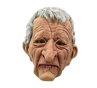 ECMQS Costume de personnage senior, couverture du visage, plis doublés | Masque de bouche expressif pour Halloween, drame, cosplay, fête, blague, scène