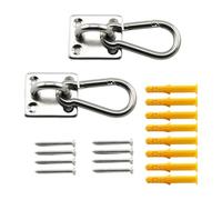 ECMQS Crochets à œillets de 8 mm en acier 304 pour la suspension d'un | Supports de suspension solides en métal avec une capacité de charge de 250 kg pour balançoire hamac intérieur