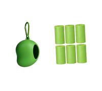 ECMQS Distributeur de déjections d'animaux avec clip, vert | Porte-sac pour chien avec six roulettes pour travaux de nettoyage de routine en plein air
