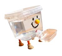 ECMQS Distributeur d'eau portable pour chat, 5 l, orange/blanc, pieds | Station de cuvette sans prise, alimentée par un réservoir d'eau, accès libre pour les propriétaires de voyages à domicile