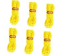 ECMQS Ensemble de haubans de tente pour installation de bâche et auvent | Cordon réfléchissant tressé en polyester de 4 m avec ajusteurs de tension, 6 pièces