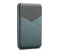 ECMQS Étui à cartes rétro pliable avec relief vert | Motif classique de blocs de couleur, fermetures pour un rangement facile, utilisation portable