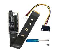 ECMQS Extension flexible PCIe4.0 vers NVMe M, adaptateur pour 2230, type A | Adaptateur de carte de transfert de données pour 2230 2242 2260 2280, câble d'extension flexible pour montage vertical