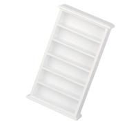 ECMQS Figurine de bibliothèque en bois naturel pour une, blanc