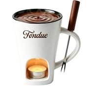 ECMQS Gobelet à portion unique pour fondue au chocolat, blanc