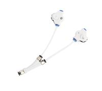 ECMQS Guide de filament pour l'impression 3D, répartiteur de type Y 2 en 1 | Avec connecteurs bleus et connecteur métallique, double tube pour le contrôle du filament et l'alimentation des matériaux,