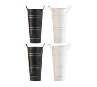 ECMQS Home Accent Ensemble de vases en métal avec poignées latérales pour | Forme conique en fer pour entrée, étagère, décoration d'intérieur, salle à manger, arrangement floral