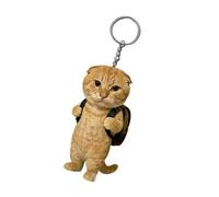 ECMQS Joli porte-clés chat en acrylique avec pendentif en acrylique, a