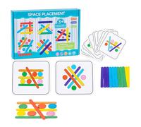 ECMQS Jouet arc-en-ciel pour le développement du cerveau des enfants, puzzle spatial, forme de couleur, tri, jeu de pensée logique, jouet éducatif pour empilage de couleurs