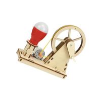 ECMQS Kit de démonstration pour générateurs de classe Wood Color | Projet d'assemblage scientifique du bois qui montre la conversion manuelle de l'énergie pendant les sessions d'apprentissage