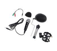 ECMQS Kit de microphone en streaming avec 48 kHz, kit adaptateur 3,5 mm | Plusieurs plateformes compatibles avec le pare-brise Shock Mount, taux d'échantillonnage de 48 kHz, renforts réglables