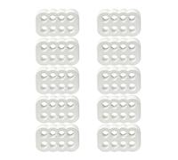 ECMQS Kit d'organisation de câbles en ABS - Blanc | Clips de disposition modulaires à 8 broches, prise en charge de la gestion parallèle de l'alimentation