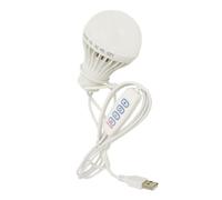 ECMQS Lampe portable à commande en ligne, 5 W | Ampoule LED alimentée par USB pour zones de tente, lueur chaude et froide avec variateur d'intensité