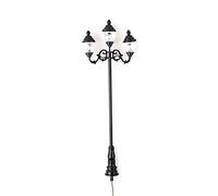 ECMQS Lanterne de rue miniature, accessoire de maison de poupée, jeu de rôle, peut être éclairé, triple, lumière chaude, lumière froide, lanterne de rue pour maison de poupée