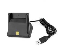 ECMQS Lecteur de cartes intelligent USB2.0 avec USB A et USB C, USB A | Caractéristiques portables sécurisées : indicateurs LED et cryptage des données pour plusieurs systèmes d'exploitation