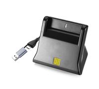ECMQS Lecteur de cartes intelligent USB2.0 avec USB A et USB C, USB A et C | Caractéristiques portables sécurisées : indicateurs LED et cryptage des données pour plusieurs systèmes d'exploitation