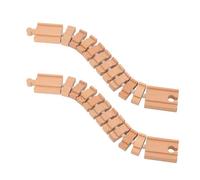 ECMQS Lot de 2 rails ferroviaires en bois interchangeables déformés B | Design modulaire pour un jeu créatif, apprentissage sûr pour les activités d'apprentissage préscolaire