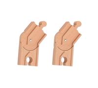 ECMQS Lot de 2 rails ferroviaires en bois interchangeables Steering Track | Design modulaire pour un jeu créatif, apprentissage sûr pour les activités d'apprentissage préscolaire