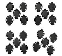 ECMQS Lot de 20 bases ovales pour bijoux en pierres précieuses | Base ovale portable avec ornement multi-compatible et fabriqué à la main, qui offre un soutien stable pour la