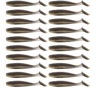 ECMQS Lot de 20 leurres souples pour queue de paddle | Outil de pêche facile à utiliser pour l'eau douce et salée, Crankbaits T Tail Soft Baits Artificial Wobbles