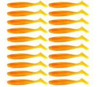 ECMQS Lot de 20 leurres souples pour queue de paddle | Outil de pêche facile à utiliser pour l'eau douce et salée, Crankbaits T Tail Soft Baits Artificial Wobbles