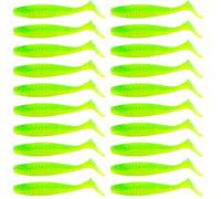 ECMQS Lot de 20 leurres souples pour queue de paddle | Outil de pêche facile à utiliser pour l'eau douce et salée, Crankbaits T Tail Soft Baits Artificial Wobbles