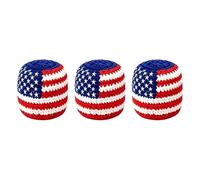 ECMQS Lot de 3 chancelière tissées à la main remplies de sable avec motif | Sacs de sable tissés à la main pour les jeux de groupe d'enfants et les exercices d'équilibre, parfaits pour s'amuser en