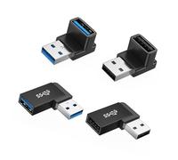 ECMQS Lot de 4 adaptateurs USB 3.2 Gen 1 10 Gbit/s 90 degrés mâle vers