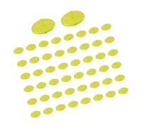 ECMQS Lot de 50 marqueurs de balle de golf transparents | Plastique transparent, différentes couleurs, poids léger, option multicolore pour les taches vertes, facile