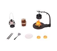 ECMQS Lot de petites piles en bois réalistes pour le camping de fées en | Bois de chauffage à l'échelle 1:12 pour décoration de maison de poupée, scènes de camping réalistes en plein air