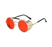 ECMQS Lunettes de soleil avec monture ronde rétro | Panneaux latéraux pour fêtes, photos, scène, ensemble de présentation, portraits à thème, tenues de fête, déguisement