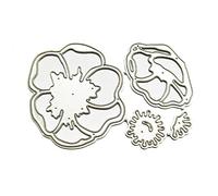 ECMQS Matrice de découpe 3D en forme de fleur - Pour scrapbooking, papier photo, cartes, artisanat, gaufrage, bricolage