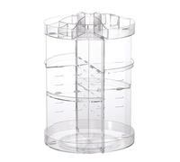ECMQS Organisateur de maquillage en acrylique, rotatif à 360 degrés, étagère de rangement pour cosmétiques, étagère d'affichage de bureau multicouche pour Sc