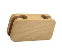 ECMQS Organiseur de cordon en bois pour multiprises - Couleur hêtre - Petit | Support de câble en bois naturel pour multiprises et prises sans perçage, empêche le désordre des cordons