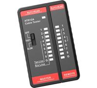 ECMQS Outil de continuité de cordon de téléphone LAN avec récepteur | Lumières numérotées de 1 à 8 G, détection de mauvais câblage court, corps compact en ABS pour installateurs