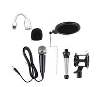 ECMQS Pack microphone streaming avec 48 kHz, tête de conversion USB, D | Plusieurs plateformes compatibles avec le pare-brise Shock Mount, taux d'échantillonnage de 48 kHz, renforts réglables