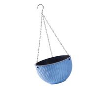 ECMQS Panier à plantes suspendu avec aspect panier léger | Trois crochets de chaîne et ouverture de 10, 61 cm pour des présentations près des fenêtres ou sur la terrasse