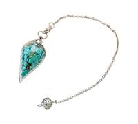 ECMQS Pendentif en pierre précieuse avec chaîne amovible | Pendentif long, adapté pour mettre en valeur votre style individuel avec des gouttes de cristal élégantes faites à la main