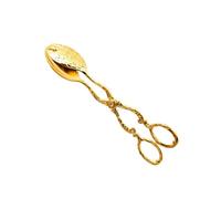 ECMQS Pince de service à dessert vintage Gold Spoon Bread Tongs | Poignée de ciseaux à pain, buffet décoratif, pâtisserie, table à salade, cuisine à thé, restauration de repas