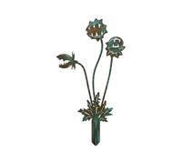 ECMQS Piquet d'accentuation en métal - Fleur carnivore | Décoration de jardin extravagante pour l'extérieur pour les parterres de jardin et les parterres de fleurs à la maison
