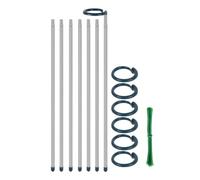 ECMQS Piquet pour plantes de jardin avec boucle ouverte, 43 à 82 cm | Tige réglable en alliage d'aluminium pour une croissance verticale à la maison